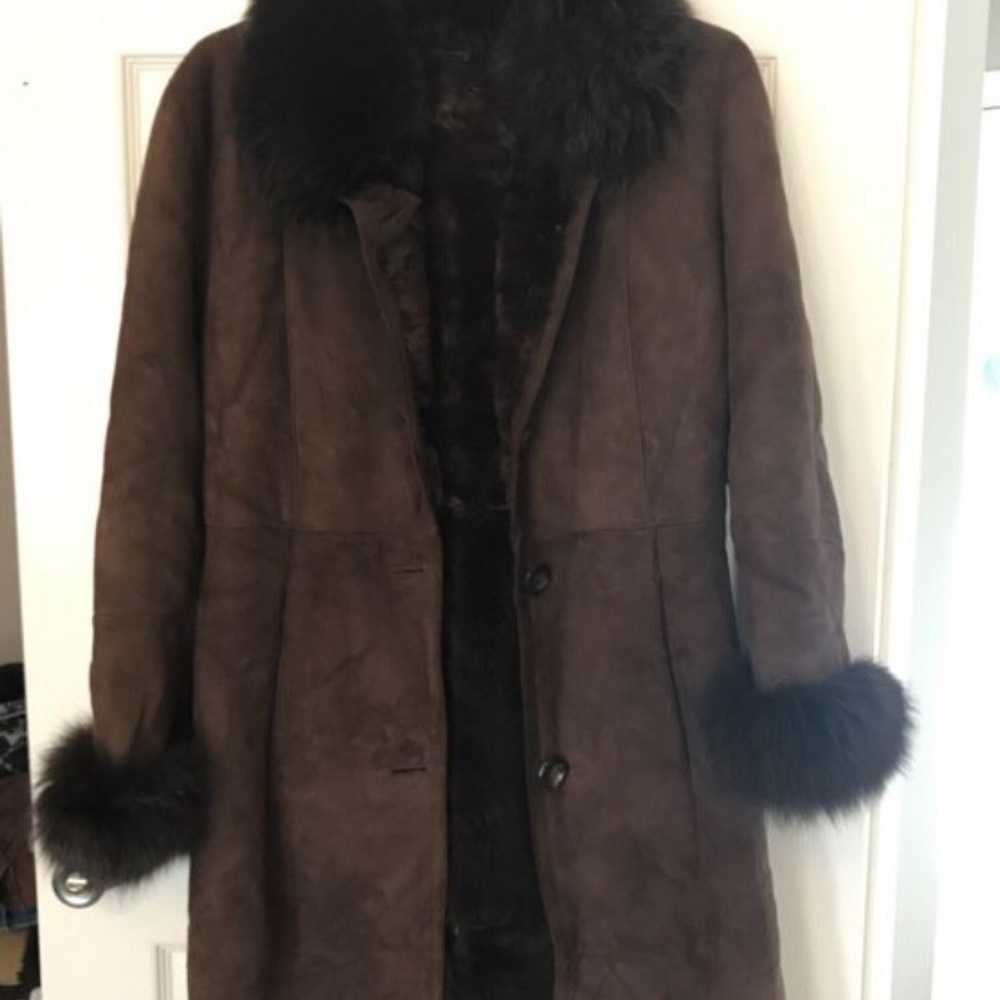 Leather Fur coat